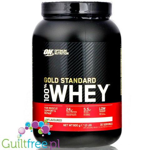 Optimum Nutrition, Whey Gold Standard 100% Unflavored 0,9KG