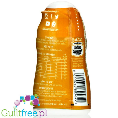 Skinny Food Barista Shot Salted Caramel - concentrated sweet coffee drops, 0 calories