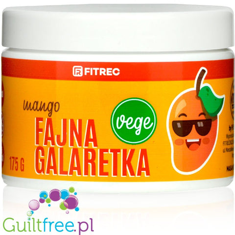 FitRec Fajna Galaretka Vege Mango, vegan sugar-free jelly, 5kcal per serving