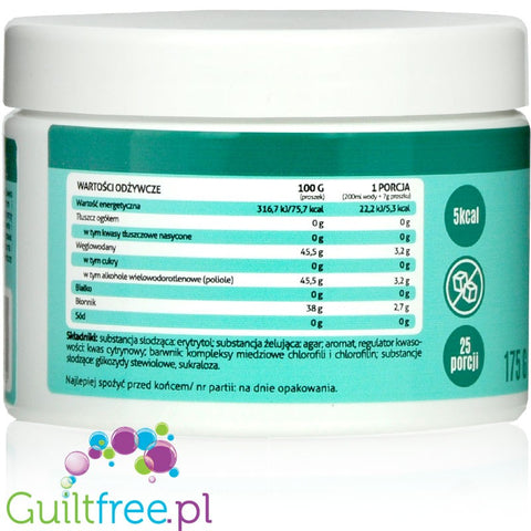 FitRec Fajna Galaretka Vege White Grape, vegan sugar-free jelly, 5kcal per serving