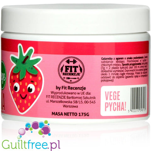 FitRec Fajna Galaretka Vege WIld Strawerry, vegan sugar-free jelly, 5kcal per serving