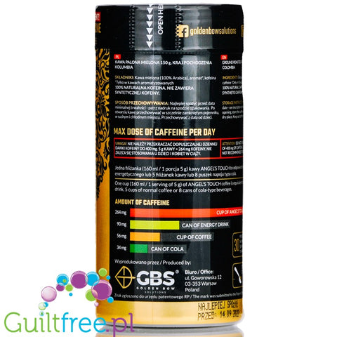 GBS Angel's Touch instant flavored coffee with caffeine boost, Brownie