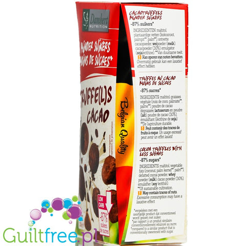 Damhert Truffels Cacao - Belgian chocolate keto truffles -87% carbohydrates