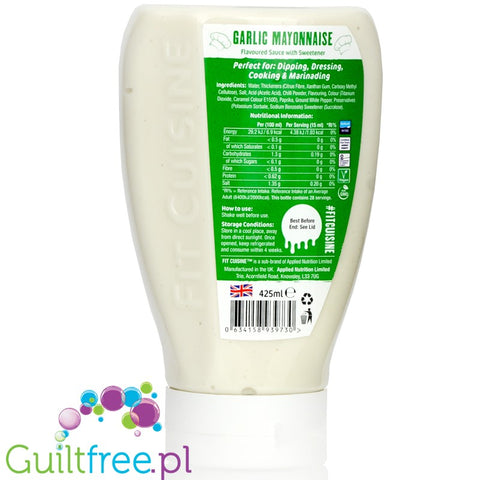 Fit Cuisine Low Calorie Sauce 425ml Garlic Mayonnaise