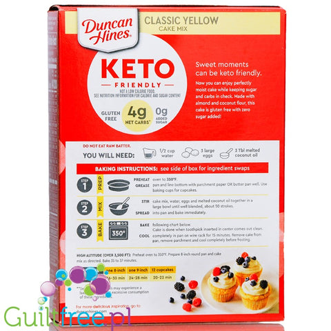 Duncan Hines Keto Friendly Classic Yellow Cake Mix