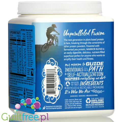 Sunwarrior Protein Warrior Blend 0,375kg, Natural - vegan protein powder with acai, goji & quinoa, sachet