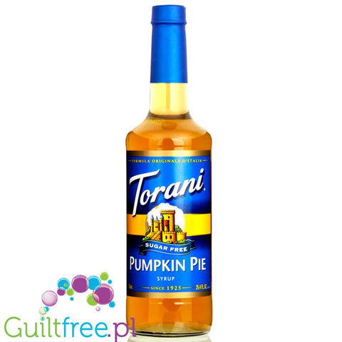 Torani Sugar Free Syrup, Pumpkin Pie 0,75L - syrop do kawy bez cukru i kalorii by Torani (torani-sugar-free-syrup-pumpkin-pie-750-ml-254-oz)