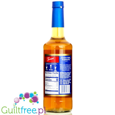 Torani Sugar Free Syrup, Pumpkin Pie 0,75L - syrop do kawy bez cukru i kalorii by Torani (torani-sugar-free-syrup-pumpkin-pie-750-ml-254-oz)