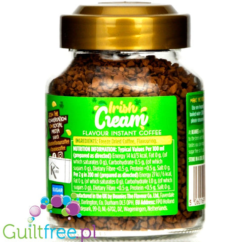Beanies Irish Cream instant flavored coffee 2kcal pe cup