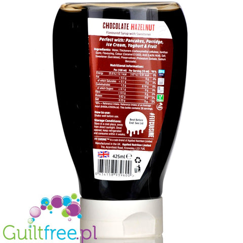 Applied Fit Cuisine Syrup - 425ml - Chocolate Hazelnut