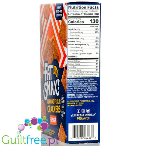 Liberated Specialty Foods Low Carb, Grain Free Crackers, Herb 4.5 oz