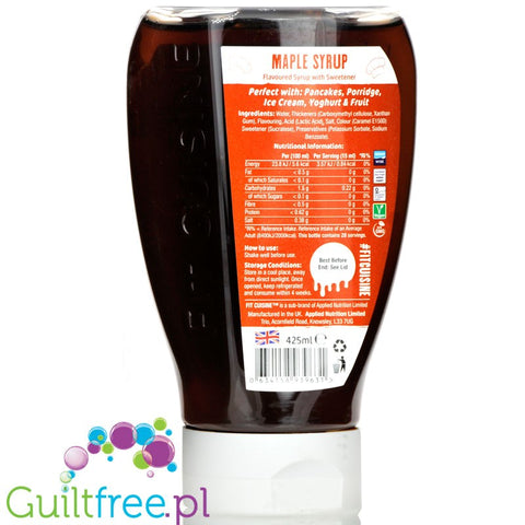 Applied Fit Cuisine Syrup - 425ml - Maple