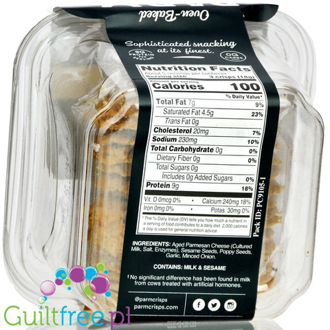 Parm Crisps Everything Spice Oven-Baked cheese crisps with herbs, zero carbs