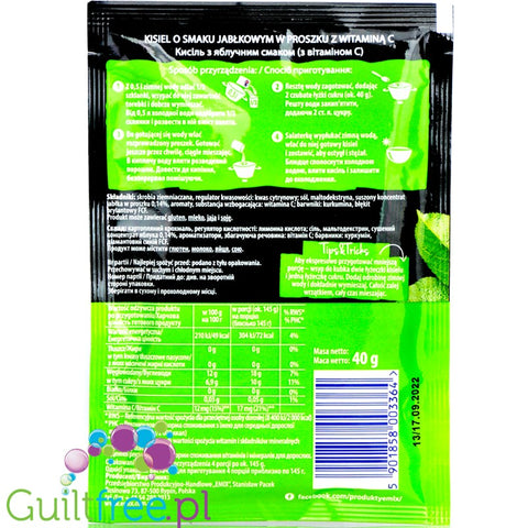 Emix Green Apple, sugar free jelly dessert (kisel) without sweeteners