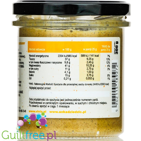 Vivio Anka Dziedzic Cookie spreAD sugar free peanut paste with cookies