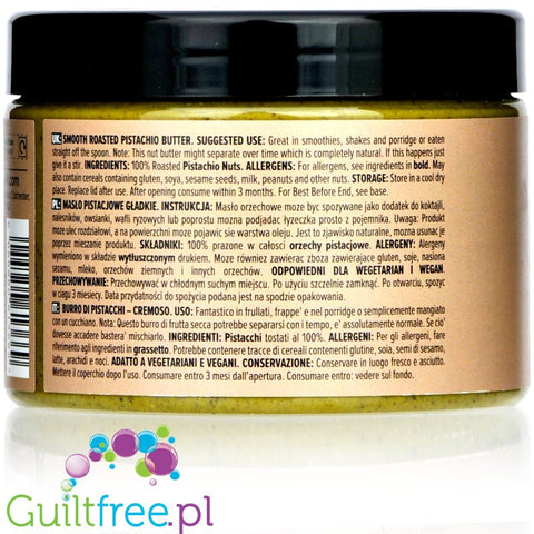 Bulk Powders smooth natural pistachio butter - pistachio butter with roasted pistachio-free, smoothly ground