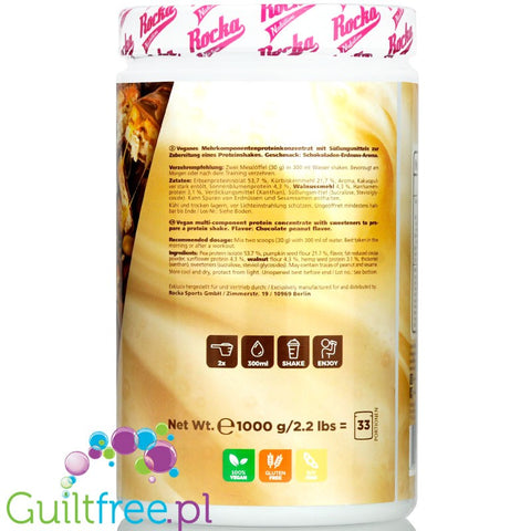 Rocka Nutrition NO WHEY Vegan Protein Chocolate Peanut 1kg