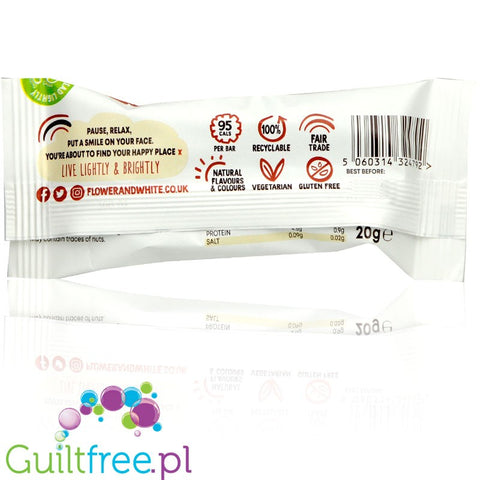 Flower & White Meringue Bar Chocolate Crunch 95kcal