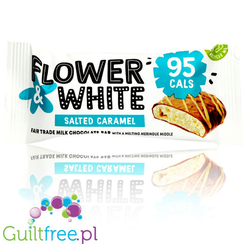 Flower & White Meringue Bar Salted Caramel 95kcal