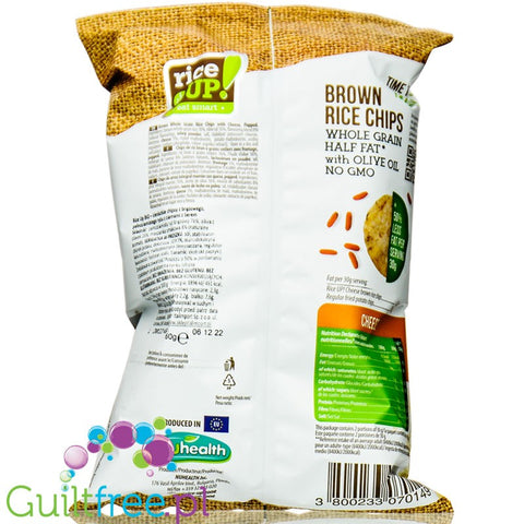 RiceUp thin Cheese flavored whole-grain thin brown rice chips