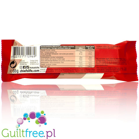 Chiefs Protein Bar Strawberry  - 20g  protein, no added sugar protein bar