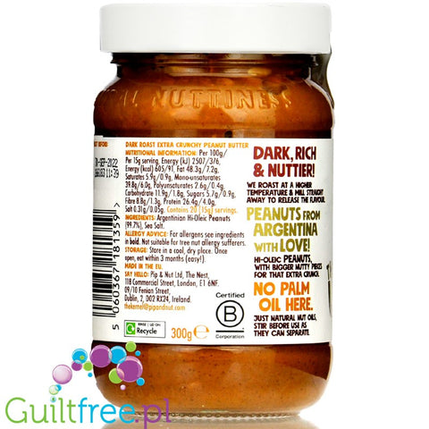 Pip & Nut Ultimate Crunchy Dark Roast Peanut Butter 300g