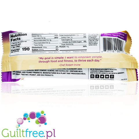 Robert Irvine's Fit Crunch  Snack Size Whey Protein Baked Bar, Lemon Cake