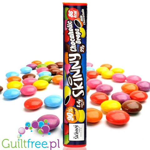 Skinny Foods Chocaholic Drops - coated chocolate dragees without added sugar with stevia