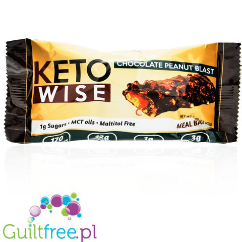 Healthsmart Keto Wise Meal Replacement Bar, Chocolate Peanut Blast