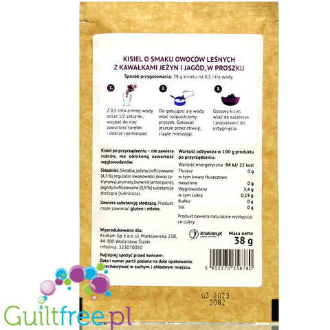 Krukam Jelly Forrest Fruit, sugar free kissel dessert jelly mix