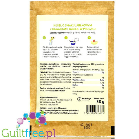 Krukam Jelly Apple, sugar free kissel dessert jelly mix