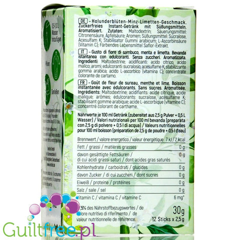INSTICK Hugo (Elderflower) 12 x 0,5L sugar free instant drink