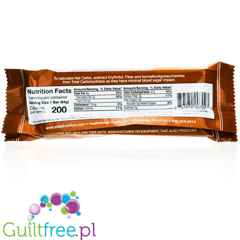 Healthsmart  At Last! Uncoated Protein Bars, Cookie Dough