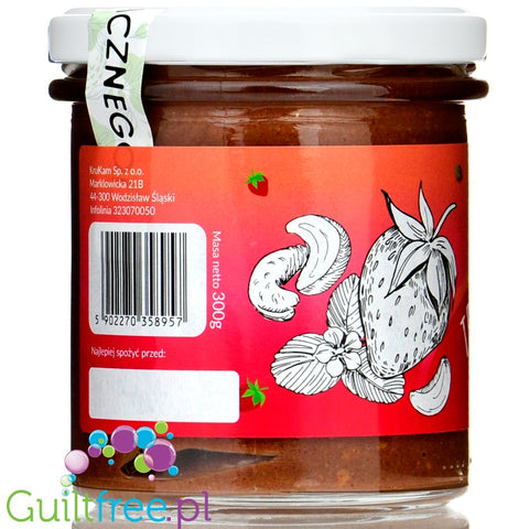 Krukam Truskanella, Czekopasta with Strawberries - cashew paste with dark chocolate & strawberries and no added sugar