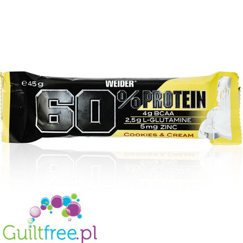 Weider - 60% Protein Bar, Cookies & Cream 60%