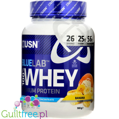 USN Blue Lab Whey Banana 0,9kg  protein powder 34g