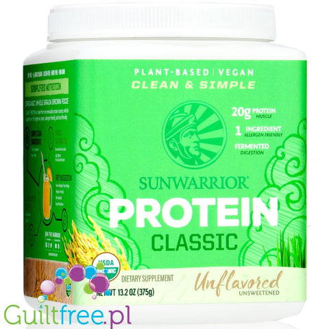 Sunwarrior Protein Classic Vanilla - vegan protein powder with stevia