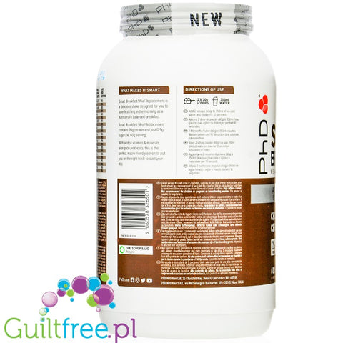 Phd Smart Breakfast Meal Chocolate Cereal Milk 600g