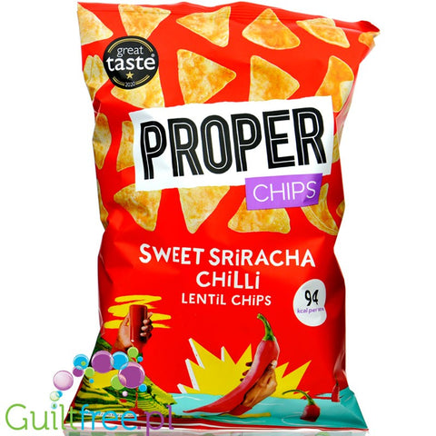 Proper Chips Sweet Sriracha Chilli Lentil Chips 85g
