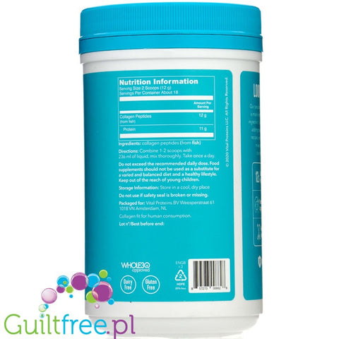 Vital Proteins Marine Collagen, Unflavoured - 221 grams
