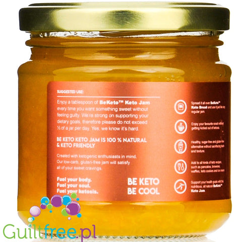 BeKeto Keto Jam ™ Juicy Peach 42kcal with erytrol and xylitol