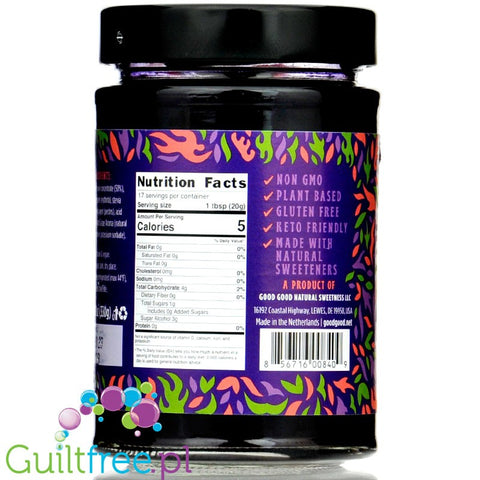 Good Good Keto  Concord Grape Jelly, sugar free, just 25 kcal in 100g