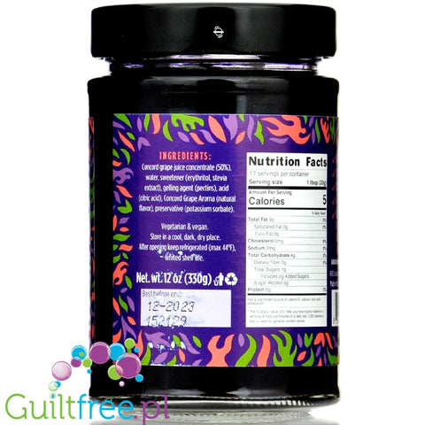 Good Good Keto  Concord Grape Jelly, sugar free, just 25 kcal in 100g