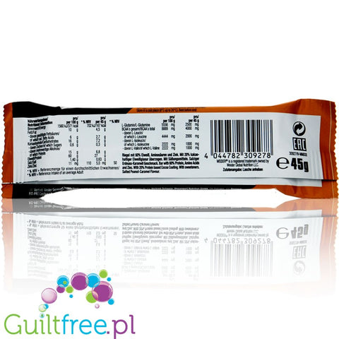 Weider - 60% Protein Bar, Salted Peanut-Caramel, 27g protein & 167kcal