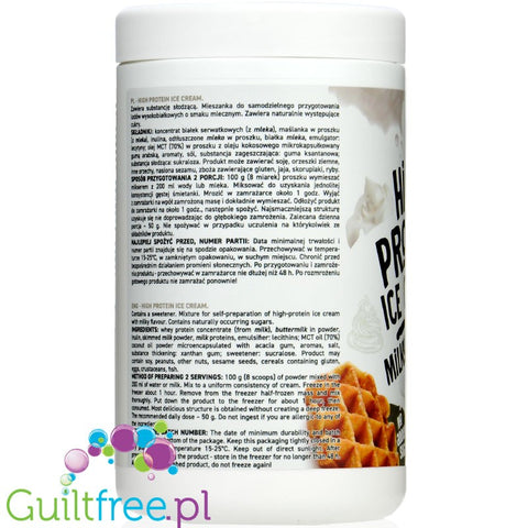 Ostrovit High Protein Ice Cream Vanilla Flavor - a mixture for the preparation of high protein ice cream flavored with vanilla, 