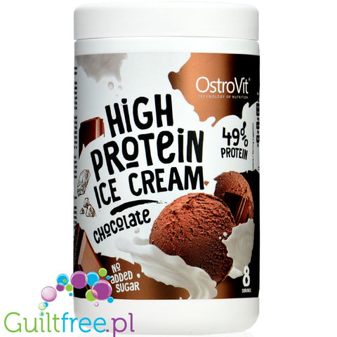 Ostrovit High Protein Ice Cream Chocolate Flavor - a mixture for the preparation of high protein chocolate ice cream, dietary su