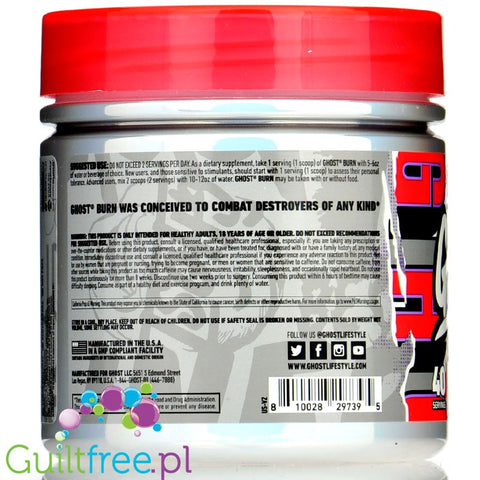Ghost® Burn V2 40 Serving Warheads Sour Watermelon