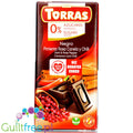 Canola y chilli - dark chocolate without sugar with pink pepper, cinnamon and chilli