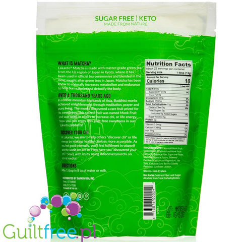 Lakanto Sugar Free Matcha Latte
