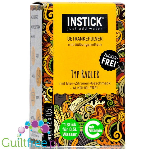 INSTICK Radler Sticks (Beer & Lemon) sugar free instant drink